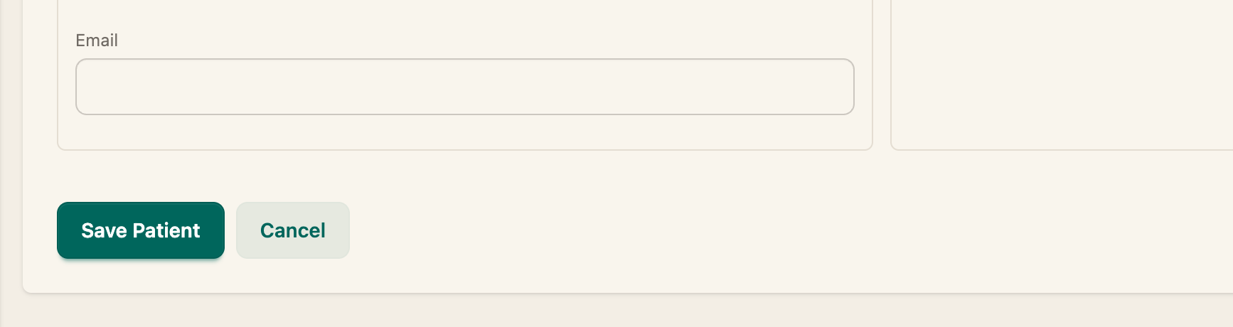 The Save Patient button
