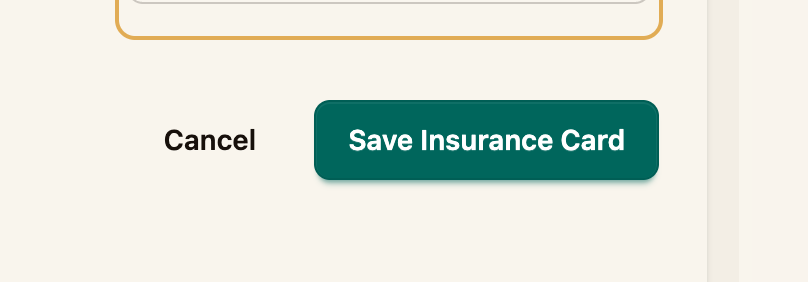 The Save Insurance Card button