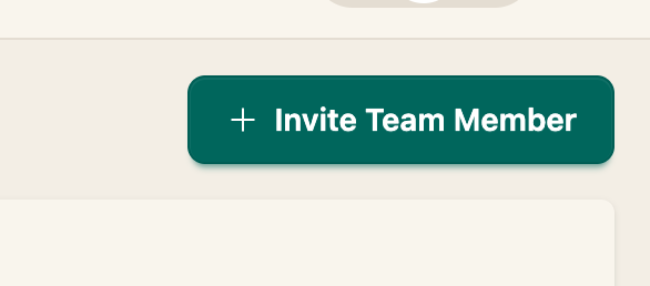 The Invite Team Member button